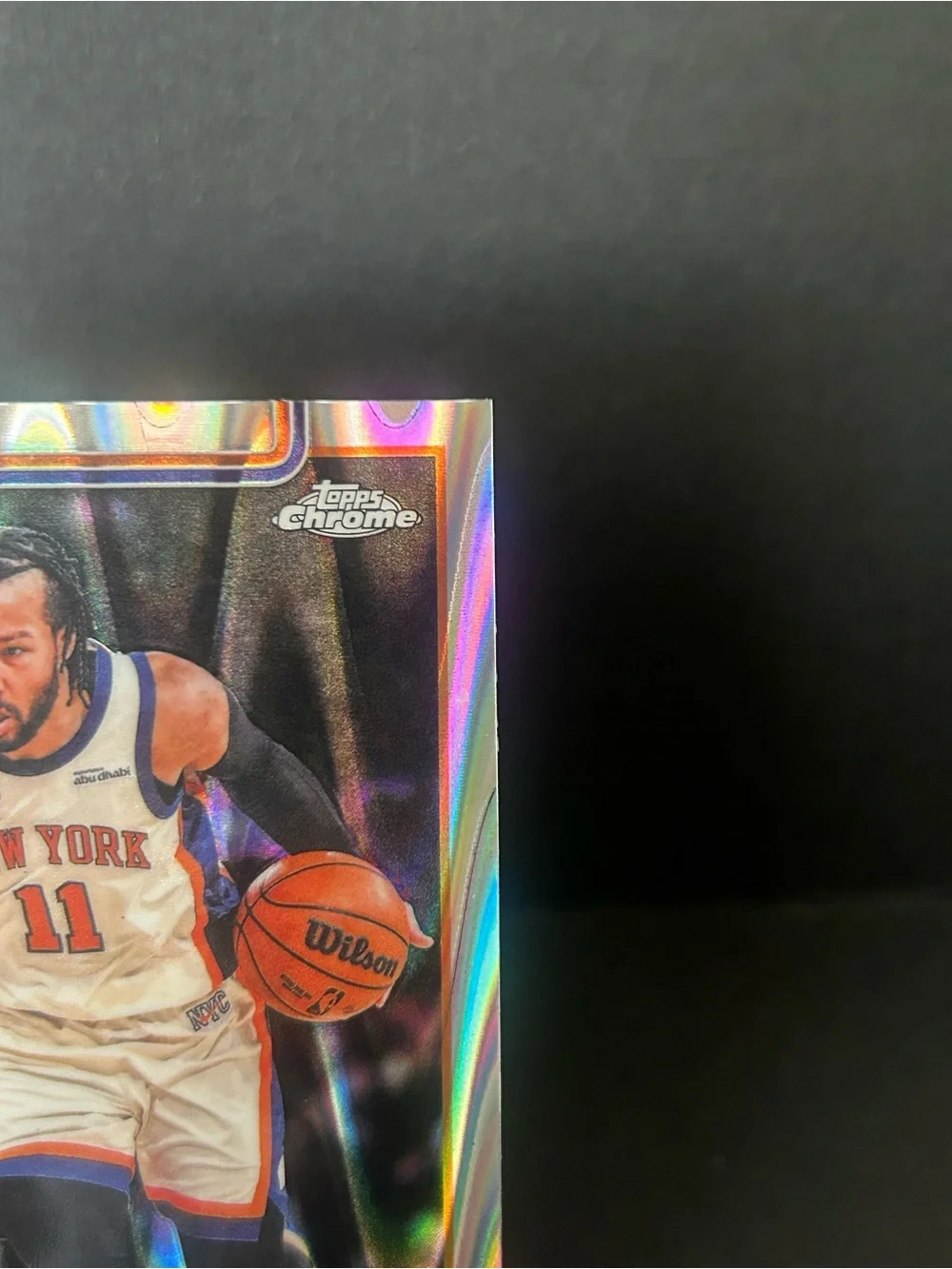 2025-26 Topps Chrome Update Jalen Brunson #20 RayWave Refractor New York Knicks
